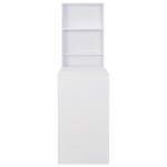 vidaXL Masă de bar cu dulap, alb, 115 x 59 x 200 cm vidaXL Masă de bar cu dulap, alb, 115 x 59 x 200 cm