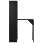 vidaXL Masă de bar cu dulap, negru, 115 x 59 x 200 cm vidaXL Masă de bar cu dulap, negru, 115 x 59 x 200 cm