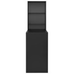 vidaXL Masă de bar cu dulap, negru, 115 x 59 x 200 cm vidaXL Masă de bar cu dulap, negru, 115 x 59 x 200 cm