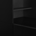 vidaXL Masă de bar cu dulap, negru, 115 x 59 x 200 cm vidaXL Masă de bar cu dulap, negru, 115 x 59 x 200 cm
