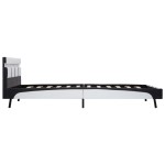 vidaXL Cadru de pat cu LED, alb, 160 x 200 cm, piele artificială