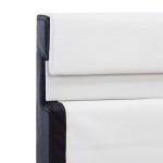 vidaXL Cadru de pat cu LED, alb, 180 x 200 cm, piele artificială