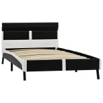 vidaXL Cadru de pat cu LED, negru, 90 x 200 cm, piele artificială vidaXL Cadru de pat cu LED, negru, 90 x 200 cm, piele artificială