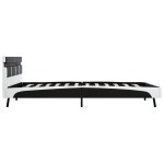 vidaXL Cadru de pat cu LED-uri, negru, 120 x 200 cm, piele ecologică vidaXL Cadru de pat cu LED-uri, negru, 120 x 200 cm, piele ecologică