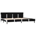 vidaXL Cadru de pat cu LED, negru, 180 x 200 cm, piele ecologică vidaXL Cadru de pat cu LED, negru, 180 x 200 cm, piele ecologică