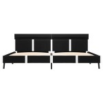 vidaXL Cadru de pat cu LED, negru, 180 x 200 cm, piele ecologică vidaXL Cadru de pat cu LED, negru, 180 x 200 cm, piele ecologică