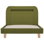 vidaXL Cadru de pat cu LED-uri, verde, 90 x 200 cm, material textil