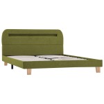 vidaXL Cadru de pat cu LED-uri, verde, 140 x 200 cm, material textil vidaXL Cadru de pat cu LED-uri, verde, 140 x 200 cm, material textil