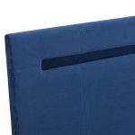 vidaXL Cadru de pat cu LED-uri, albastru, 180x200 cm, material textil