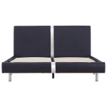 vidaXL Cadru de pat fără saltea piele artificială neagră 135x190 cm vidaXL Cadru de pat fără saltea piele artificială neagră 135x190 cm
