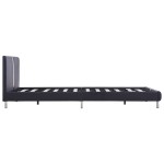 vidaXL Cadru de pat fără saltea piele artificială neagră 135x190 cm vidaXL Cadru de pat fără saltea piele artificială neagră 135x190 cm