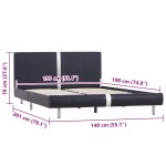 vidaXL Cadru de pat fără saltea piele artificială neagră 135x190 cm vidaXL Cadru de pat fără saltea piele artificială neagră 135x190 cm