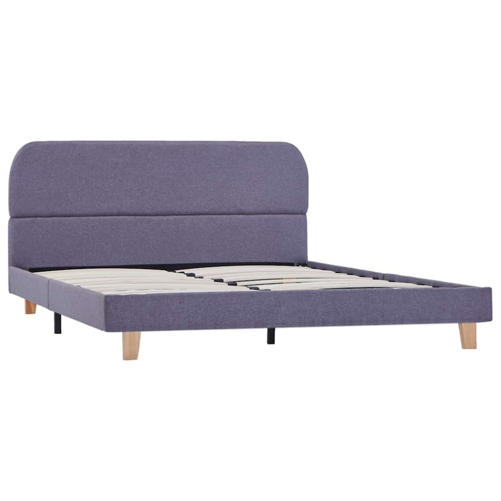 vidaXL Cadru de pat fără saltea țesătură gri deschis 135x190 cm