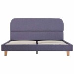 vidaXL Cadru de pat fără saltea țesătură gri deschis 135x190 cm