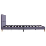 vidaXL Cadru de pat fără saltea țesătură gri deschis 135x190 cm