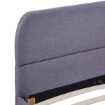vidaXL Cadru de pat fără saltea țesătură gri deschis 135x190 cm