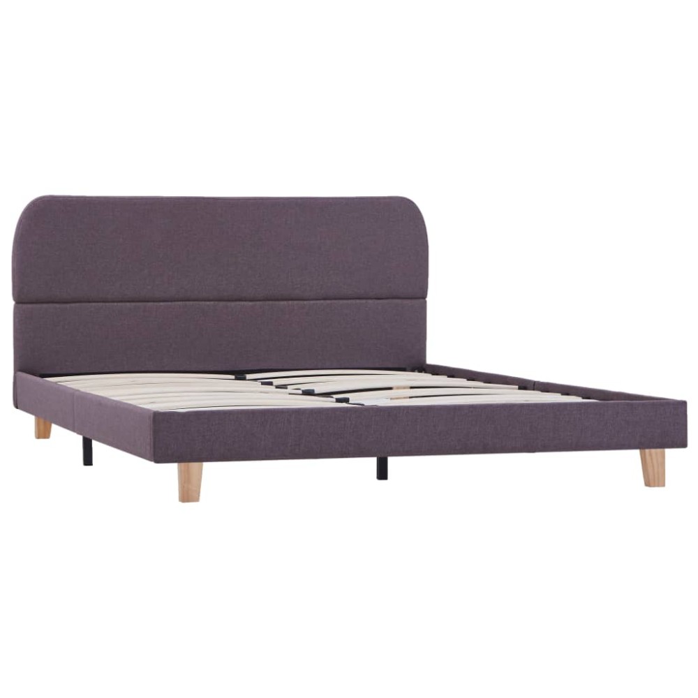 vidaXL Cadru de pat fără saltea țesătură taup 135x190 cm
