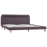 vidaXL Cadru de pat cu LED fără saltea țesătură taup 150x200 cm