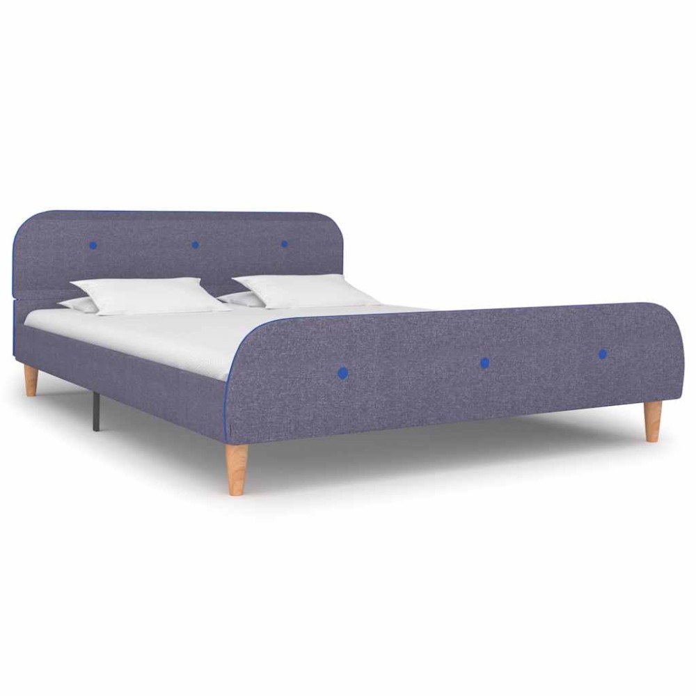 vidaXL Cadru de pat fără saltea țesătură gri deschis 135x190 cm