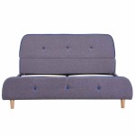 vidaXL Cadru de pat fără saltea țesătură gri deschis 135x190 cm