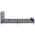 vidaXL Cadru de pat fără saltea țesătură gri deschis 135x190 cm