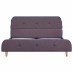 vidaXL Cadru de pat fără saltea țesătură taup 135x190 cm