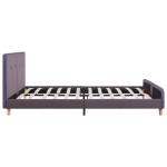 vidaXL Cadru de pat fără saltea țesătură taup 150x200 cm vidaXL Cadru de pat fără saltea țesătură taup 150x200 cm