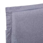 vidaXL Cadru de pat fără saltea țesătură gri deschis 135x190 cm