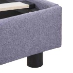 vidaXL Cadru de pat fără saltea țesătură gri deschis 135x190 cm