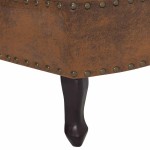 vidaXL Șezlong, maro, imitație piele de căprioară vidaXL Șezlong, maro, imitație piele de căprioară