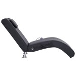 vidaXL Șezlong de masaj cu pernă, negru, piele artificială vidaXL Șezlong de masaj cu pernă, negru, piele artificială