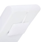 vidaXL Șezlong de masaj cu pernă, alb, piele artificială vidaXL Șezlong de masaj cu pernă, alb, piele artificială