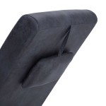 vidaXL Șezlong de masaj cu pernă, gri, piele întoarsă artificială vidaXL Șezlong de masaj cu pernă, gri, piele întoarsă artificială