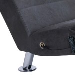 vidaXL Șezlong de masaj cu pernă, gri, piele întoarsă artificială vidaXL Șezlong de masaj cu pernă, gri, piele întoarsă artificială