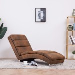 vidaXL Șezlong, maro, piele întoarsă artificială vidaXL Șezlong, maro, piele întoarsă artificială