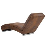 vidaXL Șezlong, maro, piele întoarsă artificială vidaXL Șezlong, maro, piele întoarsă artificială