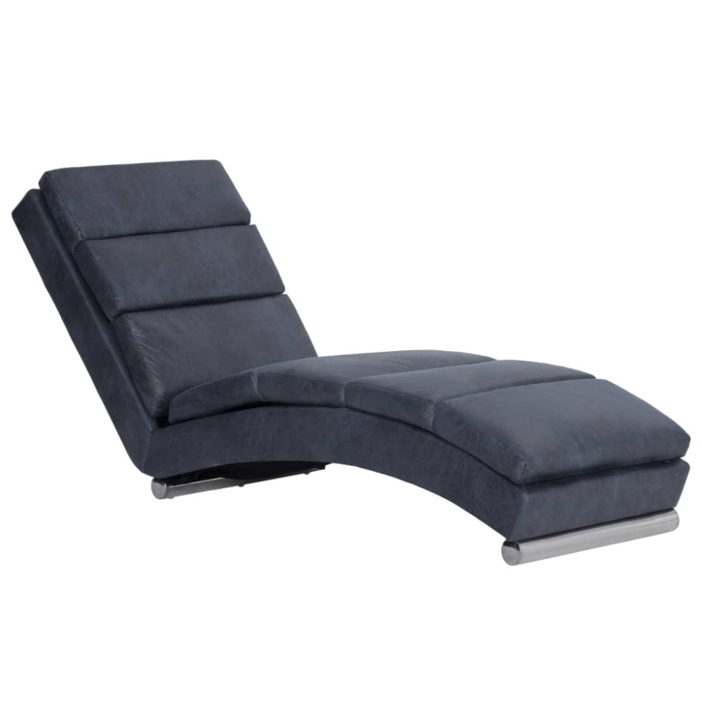 vidaXL Șezlong, gri, piele întoarsă artificială