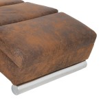 vidaXL Șezlong de masaj, maro, imitație piele de căprioară vidaXL Șezlong de masaj, maro, imitație piele de căprioară