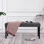 vidaXL Bancă, gri, 106 cm, piele artificială