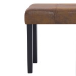 vidaXL Bancă, maro, 106 cm, piele întoarsă ecologică