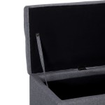 vidaXL Bancă, compartiment de depozitare, gri deschis 116 cm poliester