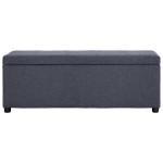 vidaXL Bancă, compartiment de depozitare, gri închis, 116 cm poliester vidaXL Bancă, compartiment de depozitare, gri închis, 116 cm poliester