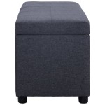 vidaXL Bancă, compartiment de depozitare, gri închis, 116 cm poliester vidaXL Bancă, compartiment de depozitare, gri închis, 116 cm poliester