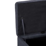 vidaXL Bancă, compartiment de depozitare, gri închis, 116 cm poliester vidaXL Bancă, compartiment de depozitare, gri închis, 116 cm poliester