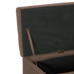 vidaXL Bancă cu compartiment de depozitare, maro, 116 cm, poliester vidaXL Bancă cu compartiment de depozitare, maro, 116 cm, poliester