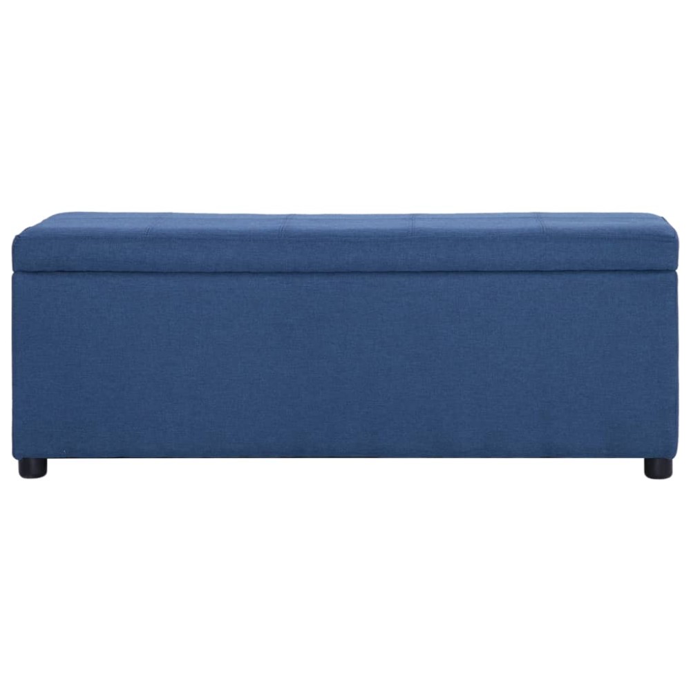 vidaXL Bancă cu compartiment de depozitare albastru, 116 cm, poliester