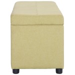 vidaXL Bancă cu compartiment de depozitare, verde, 116 cm, poliester vidaXL Bancă cu compartiment de depozitare, verde, 116 cm, poliester