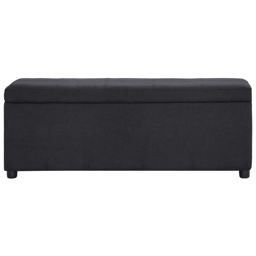 vidaXL Bancă cu compartiment de depozitare, negru, 116 cm, poliester