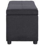 vidaXL Bancă cu compartiment de depozitare, negru, 116 cm, poliester vidaXL Bancă cu compartiment de depozitare, negru, 116 cm, poliester