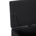 vidaXL Bancă cu compartiment de depozitare, negru, 116 cm, poliester vidaXL Bancă cu compartiment de depozitare, negru, 116 cm, poliester